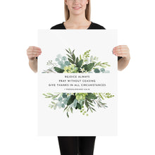Load image into Gallery viewer, 1 Thessalonians 5:16-18 Rejoice Always Art Print, Greenery Scripture