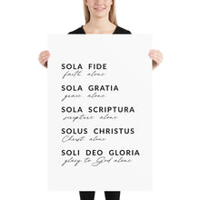 Load image into Gallery viewer, The Five Solas Christian Art Print, Modern Scripture