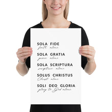 Load image into Gallery viewer, The Five Solas Christian Art Print, Modern Scripture