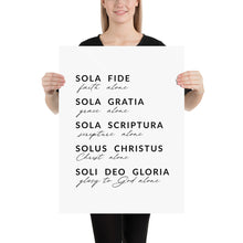 Load image into Gallery viewer, The Five Solas Christian Art Print, Modern Scripture