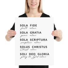 Load image into Gallery viewer, The Five Solas Christian Art Print, Modern Scripture
