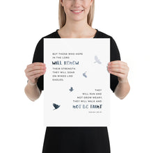 Load image into Gallery viewer, Isaiah 40:31 Soar On Wings Like Eagles Art Print, Scripture Colors In Nature