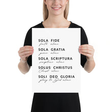 Load image into Gallery viewer, The Five Solas Christian Art Print, Modern Scripture