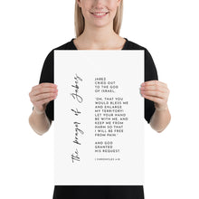 Load image into Gallery viewer, The Prayer Of Jabez 1 Chronicles 4:10 Mailed Print, Modern Scripture