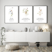 Load image into Gallery viewer, Numbers 6:24-26 The Lord Bless You Set of 3 Printables, Floral Scripture