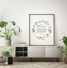Load image into Gallery viewer, Numbers 6:24-26 Bless You Printables, Greenery Scripture

