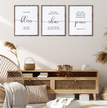 Load image into Gallery viewer, Numbers 6:24-26 The Lord Bless You Set of 3 Printables, Modern Scripture
