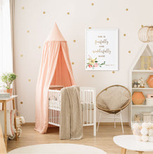 Load image into Gallery viewer, Psalm 139:14 She Is Nursery Art Print, Floral Scripture