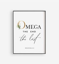 Load image into Gallery viewer, Revelation 22:13 Alpha and Omega Printables, Gold Scripture
