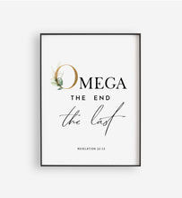 Load image into Gallery viewer, Revelation 22:13 Alpha and Omega Printables, Gold Scripture