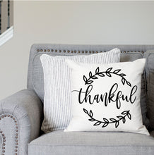 Load image into Gallery viewer, Thankful Premium Linen Style Pillow