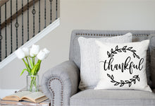Load image into Gallery viewer, Thankful Premium Linen Style Pillow