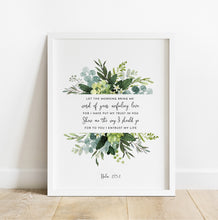 Load image into Gallery viewer, psalm 143 8 scripture wall art print