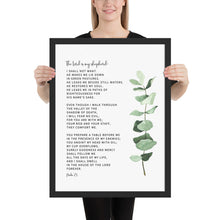 Load image into Gallery viewer, Psalm 23 Bible Verse Art Print, Greenery Scripture