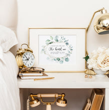 Load image into Gallery viewer, Psalm 34:4 He Heard Me Bible Verse Printables, Greenery Scripture