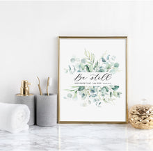 Load image into Gallery viewer, Psalm 46:10 Be Still Printables, Greenery Scripture