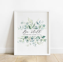 Load image into Gallery viewer, Psalm 46:10 Be Still Printables, Greenery Scripture
