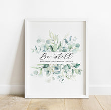 Load image into Gallery viewer, Psalm 46:10 Be Still Printables, Greenery Scripture