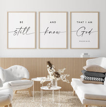 Load image into Gallery viewer, Psalm 46:10 Be Still Set of 3 Printables, Modern Scripture