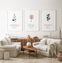 Load image into Gallery viewer, Psalm 73:26 God is the Strength Set of 3 Printables, Floral Scripture