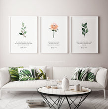 Load image into Gallery viewer, Psalm 73:26 God is the Strength Set of 3 Printables, Floral Scripture