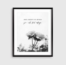 Load image into Gallery viewer, Psalm 91:4 He Will Cover You Set of 3 Printables, Floral Scripture