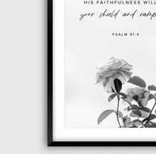 Load image into Gallery viewer, Psalm 91:4 He Will Cover You Set of 3 Printables, Floral Scripture
