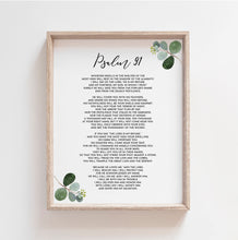 Load image into Gallery viewer, Psalm 91 Bible Verse Printables, Greenery Scripture