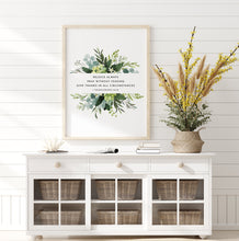 Load image into Gallery viewer, 1 Thessalonians 5:16-18 Rejoice Always Art Print, Greenery Scripture