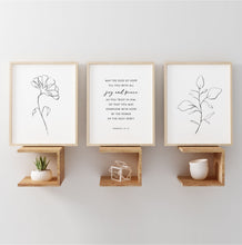 Load image into Gallery viewer, Romans 15:13 Joy and Peace Set of 3 Printables, Modern Scripture
