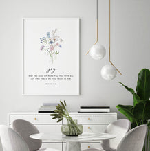 Load image into Gallery viewer, Romans 15:13 Joy Printables, Floral Scripture
