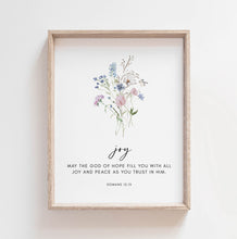 Load image into Gallery viewer, Romans 15:13 Joy Printables, Floral Scripture