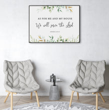 Load image into Gallery viewer, Joshua 24:15 Serve the Lord Printables, Wedding Greenery Scripture