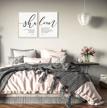 Load image into Gallery viewer, Mark 5:34 & John 14:17 Shalom Set of 2 Printables, Modern Scripture