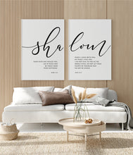 Load image into Gallery viewer, Mark 5:34 & John 14:17 Shalom Set of 2 Printables, Modern Scripture