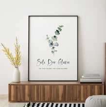 Load image into Gallery viewer, Soli Deo Gloria Christian Printables, Greenery Quote Download
