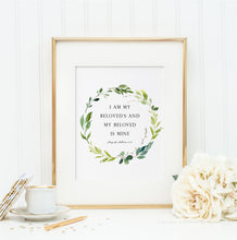 Load image into Gallery viewer, Song of Solomon 6:3 My Beloved Printables, Greenery Scripture