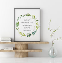 Load image into Gallery viewer, Song of Solomon 6:3 My Beloved Printables, Greenery Scripture