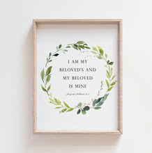 Load image into Gallery viewer, Song of Solomon 6:3 My Beloved Printables, Greenery Scripture