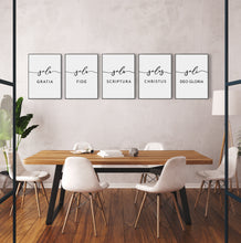 Load image into Gallery viewer, The Five Solas set of 5 Christian Printables, Modern Quote Download