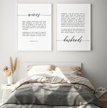 Load image into Gallery viewer, Ephesians 5:22-28 Wives & Husbands Printables, Wedding Modern Scripture