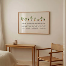 Load image into Gallery viewer, Colossians 2:6-7 ESV Walk In Him Printables, Greenery Scripture
