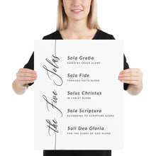 Load image into Gallery viewer, The Five Solas Art Print, Modern Scripture
