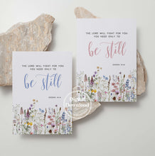 Load image into Gallery viewer, Exodus 14:14 Be Still Printables, Floral Scripture
