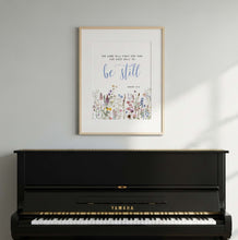 Load image into Gallery viewer, Exodus 14:14 Be Still Printables, Floral Scripture

