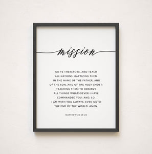 Gospel Mission Community Set of 3 Printables, Modern Scripture