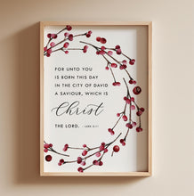 Load image into Gallery viewer, Luke 2:11 Born This Day Printables, Christmas Scripture
