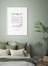 Load image into Gallery viewer, Matthew 11:28 Come To Me Printables, Modern Scripture
