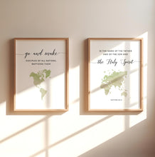 Load image into Gallery viewer, Matthew 28:19 Go And Make Disciples Set of 2 Printables, Scripture Colors In Nature
