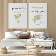 Load image into Gallery viewer, Matthew 28:19 Go And Make Disciples Set of 2 Printables, Scripture Colors In Nature
